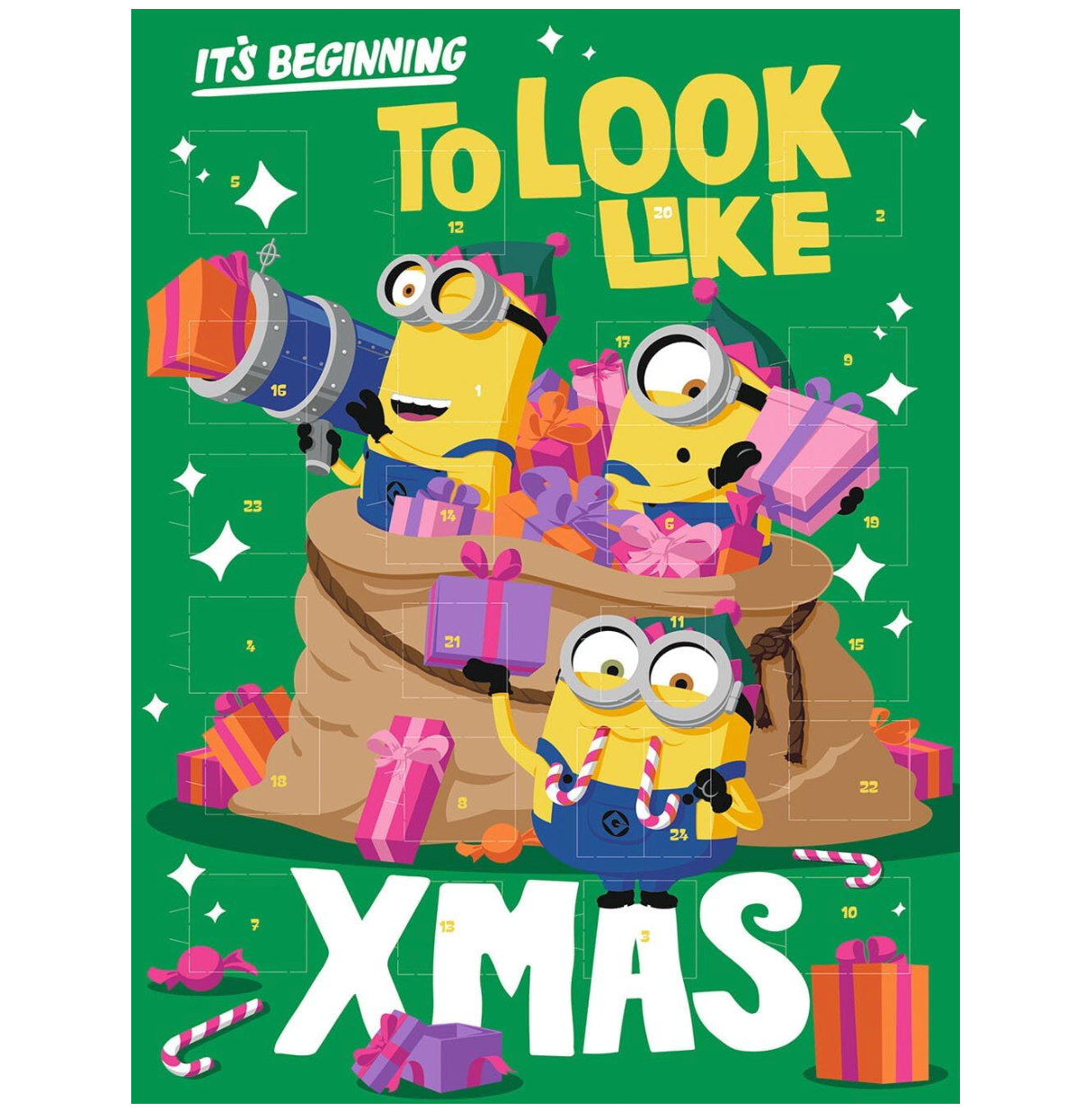 Minion Advent Calendar Countdown Christmas with Chocolate