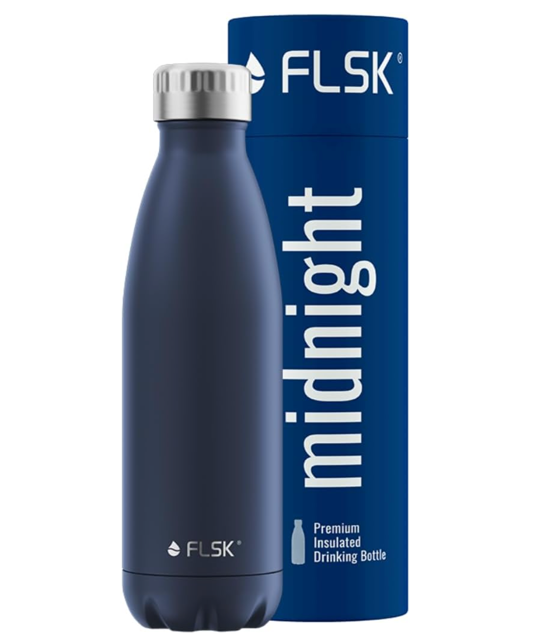 FLSK Flask, Carbonated Water Bottle, Midnight (500 ml)