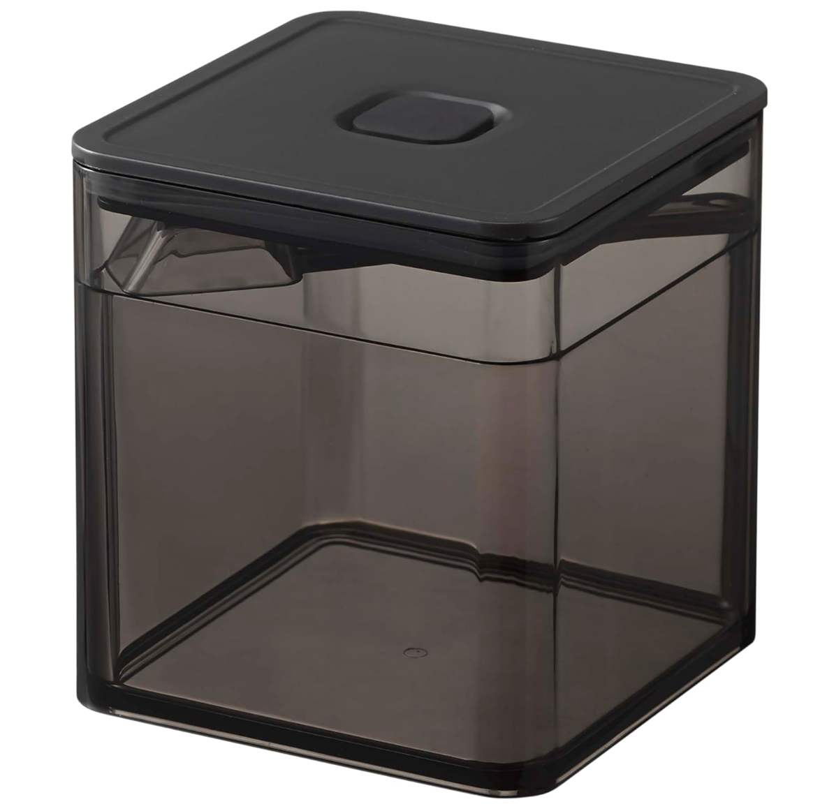 Yamazaki Industries 5466 Hermetically Sealing Storage Container with Valve, Square, Black, (9.2 x 9.2 x 10.2 cm)