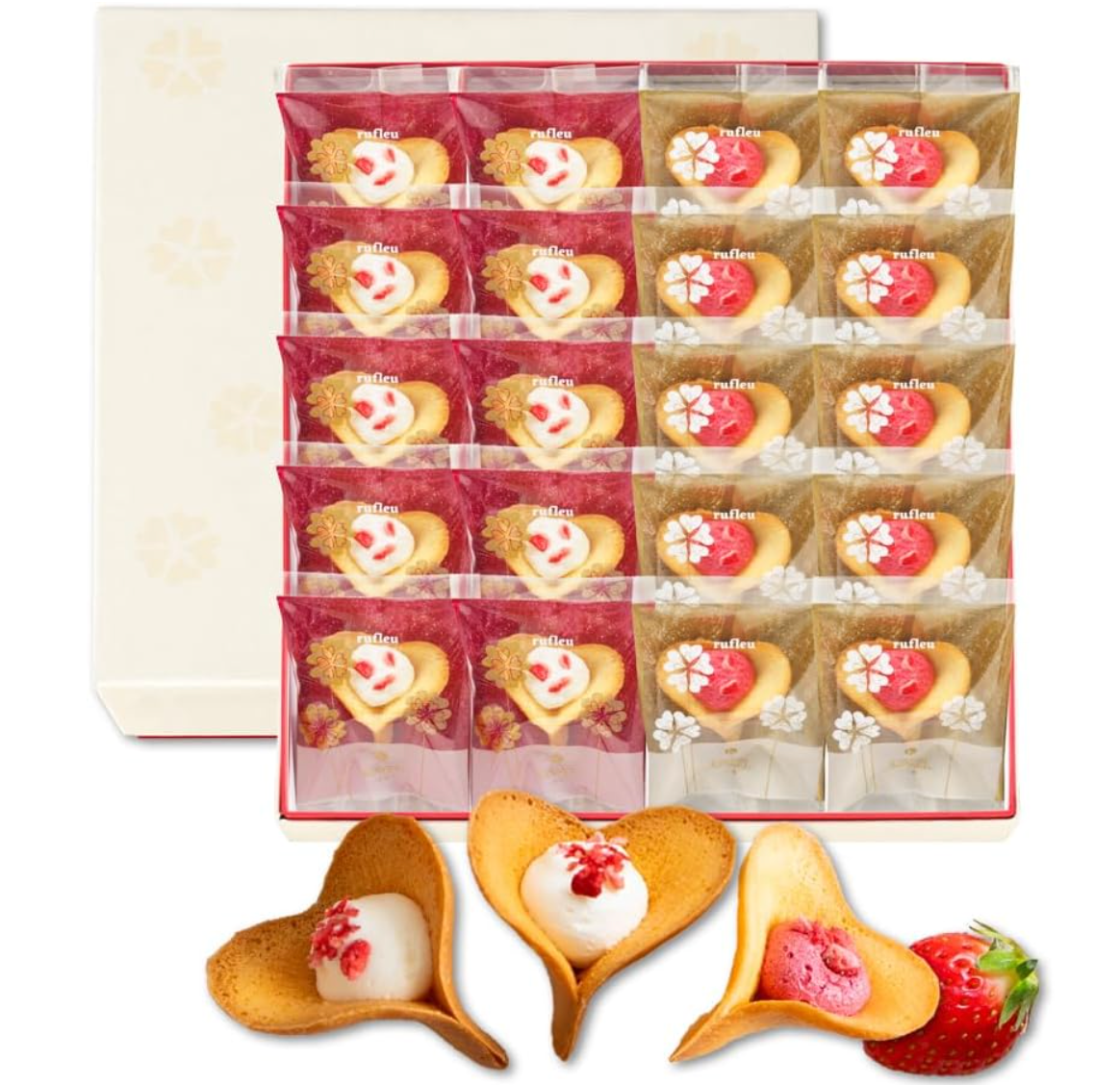 Ochugen KINEEL Ruffle, 20 Pieces (Vanilla & Berry Berries 10 Pieces each)