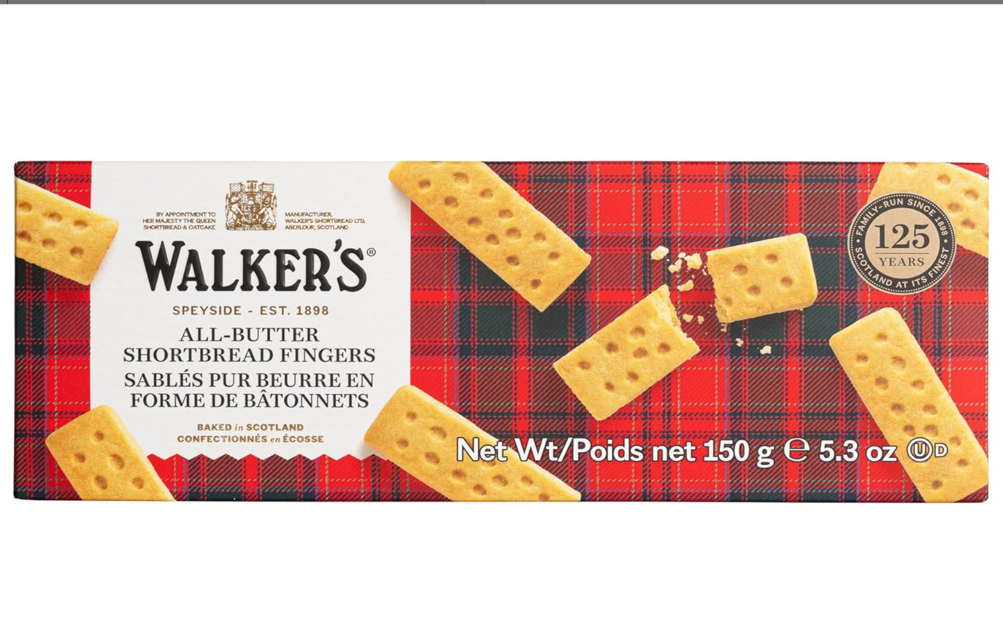 Walkers L Packet Finger Shortbread #115 (3 Boxes)