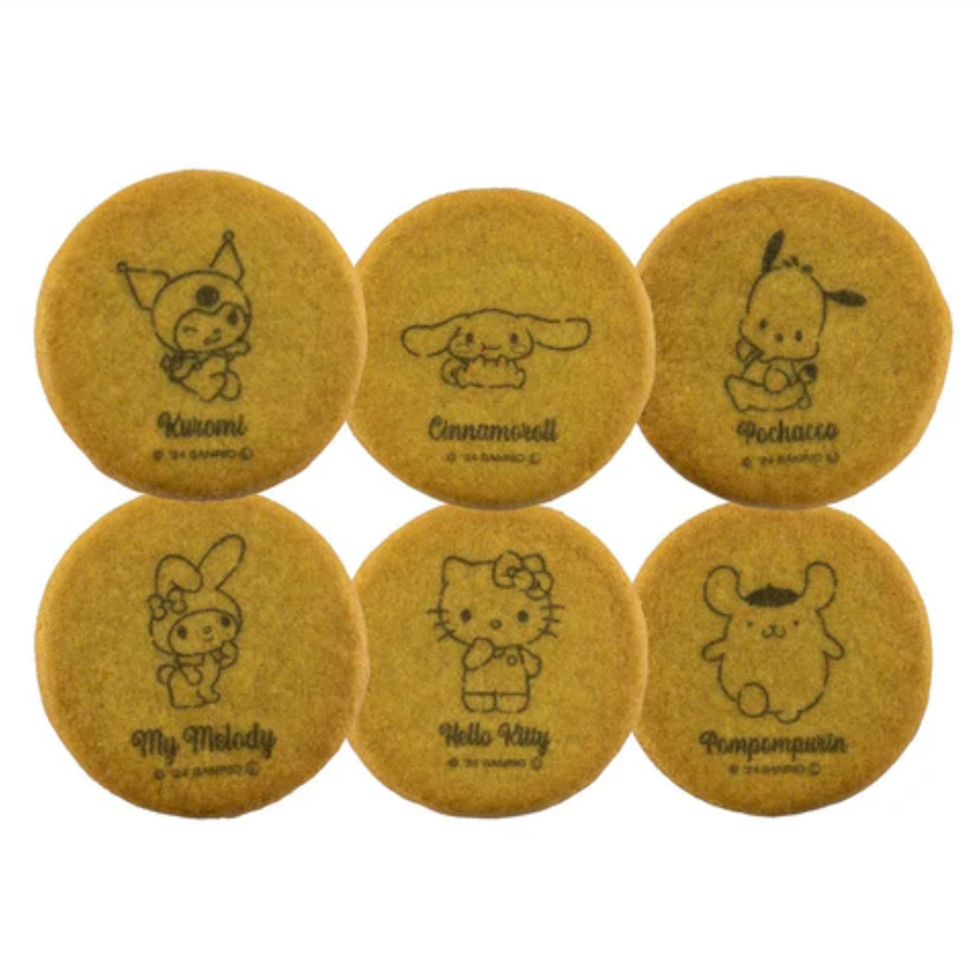 Sanrio Characters Matcha Print Cookies