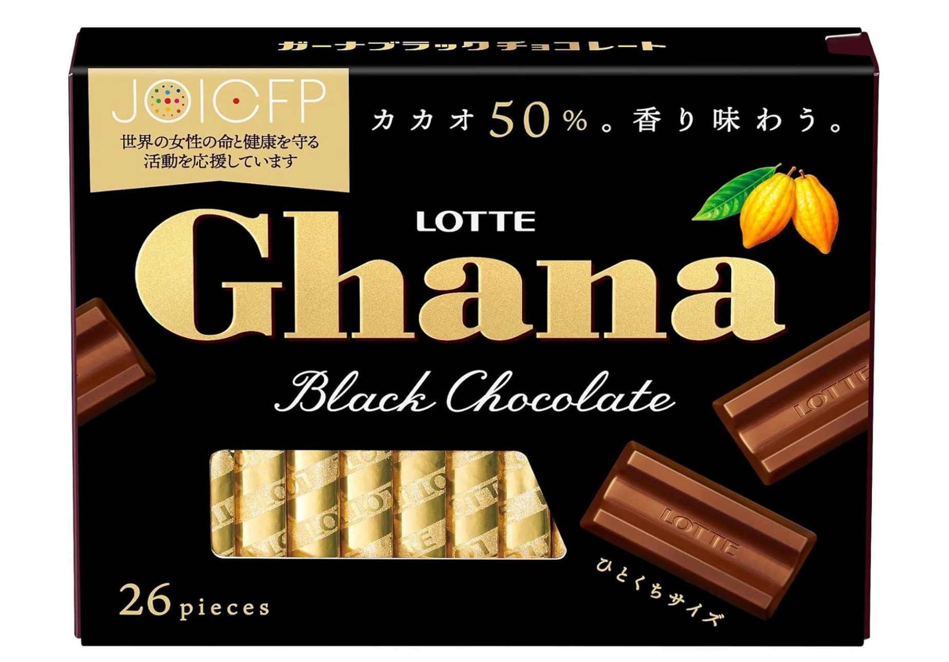 Lotte Ghana Black Excellent 4.6 oz (119 g) x 6 Packs