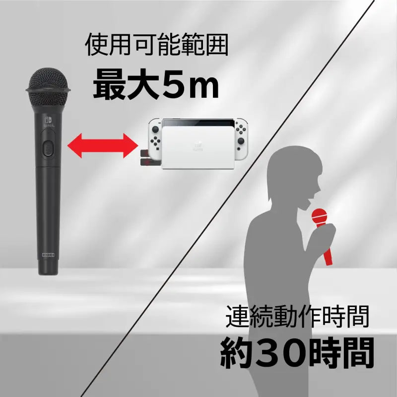 [Nintendo Licensed Product] Wireless Karaoke Microphone For Nintendo Switch [Karaoke Joysound Compatible]
