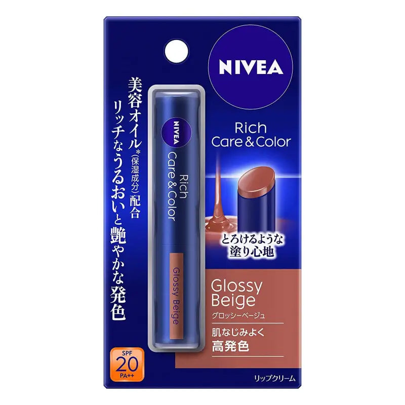 Nivea Rich Care & Coloring Lip Glossy Beige 2g - Balm