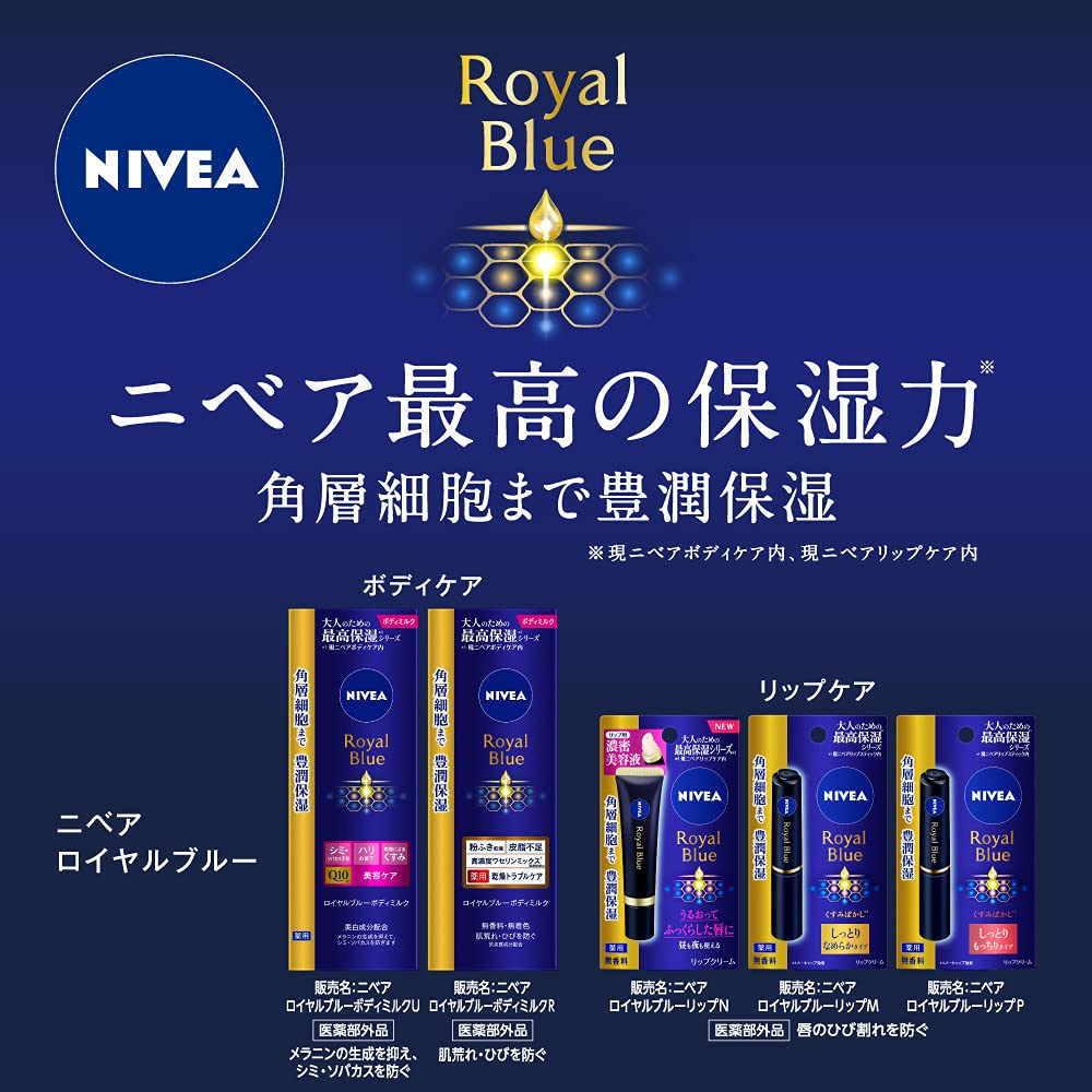 Nivea Royal Blue Lip Moisturizing Intense Beauty Care Quasi - Drug