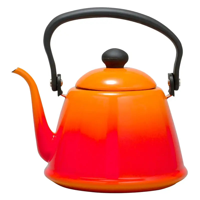 Noda Horo Enamelware Japan Induction Pour Over Kettle 2.0L Orange