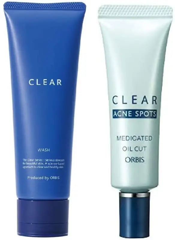 Orbis Medicated Clear Wash (120 g) Face Cleanser Acne Prevention Quasi Drug + Spots (20 Medicinal Essence