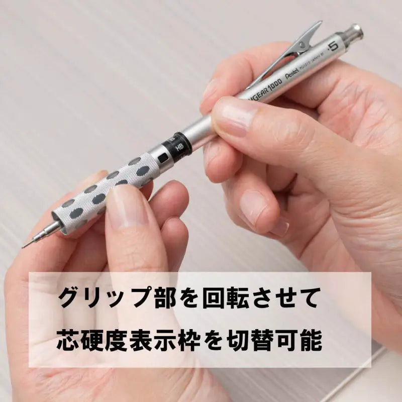 Pentel Graph Gear 1000 0.5Mm Mechanical Pencil - Silver Made In Japan