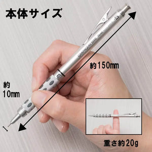 Pentel Graph Gear 1000 0.5Mm Mechanical Pencil - Silver Made In Japan