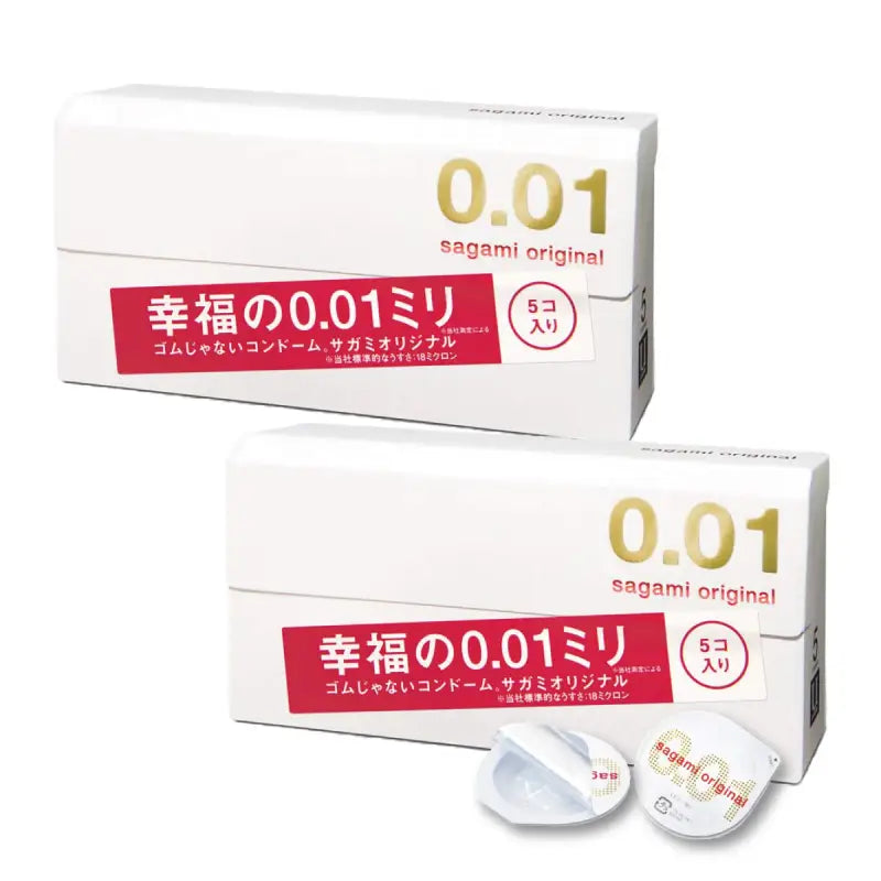 5 Pieces Sagami Original Japan 0.01, polyurethane material, designed for natural sensation