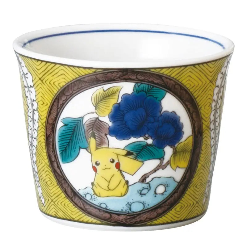 Pokemon Center Kutani Ware Soba Bowl Pikachu & Eevee Fujima Leaf Pattern