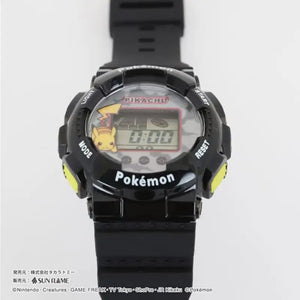 Pokemon Center Original Digital Watch Pikachu Piplup Purple