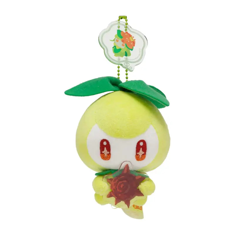 POKEMON CENTER ORIGINAL Plush Mascot Keychain Shinka No Ishi Petilil & Sun Stone Lilligant