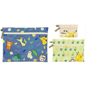 Pokemon Center Original Triple Pouch Set Botanical