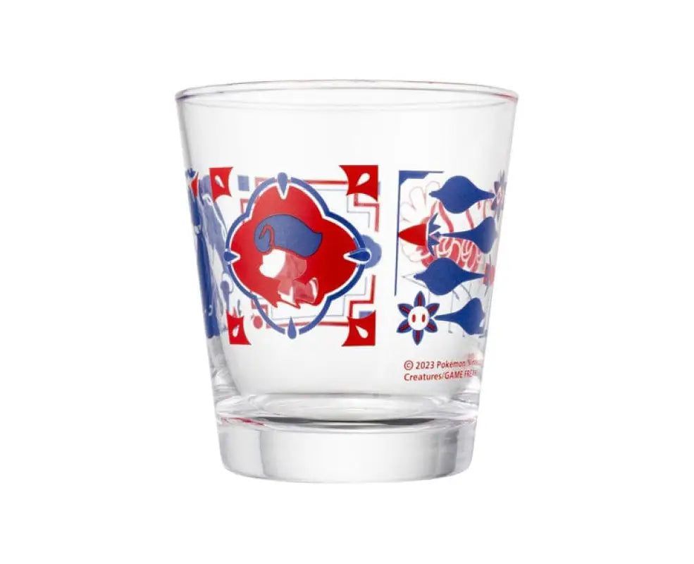 Pokemon Paldea Tile Red & Blue Glass Cup - ANIME VIDEO GAMES