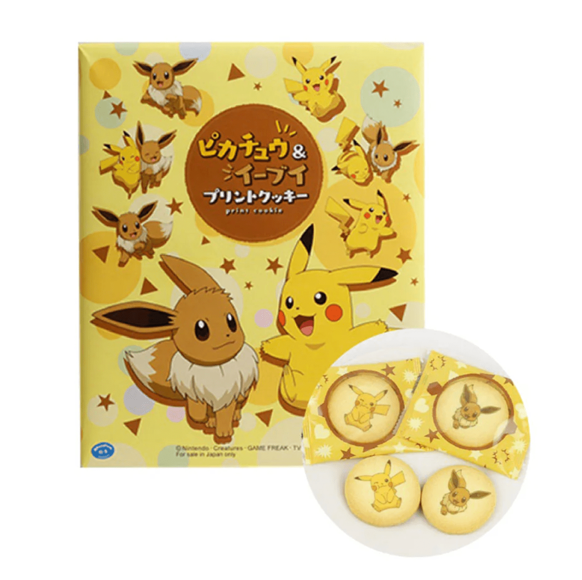 Pokemon Pikachu & Eevee Print Cookies
