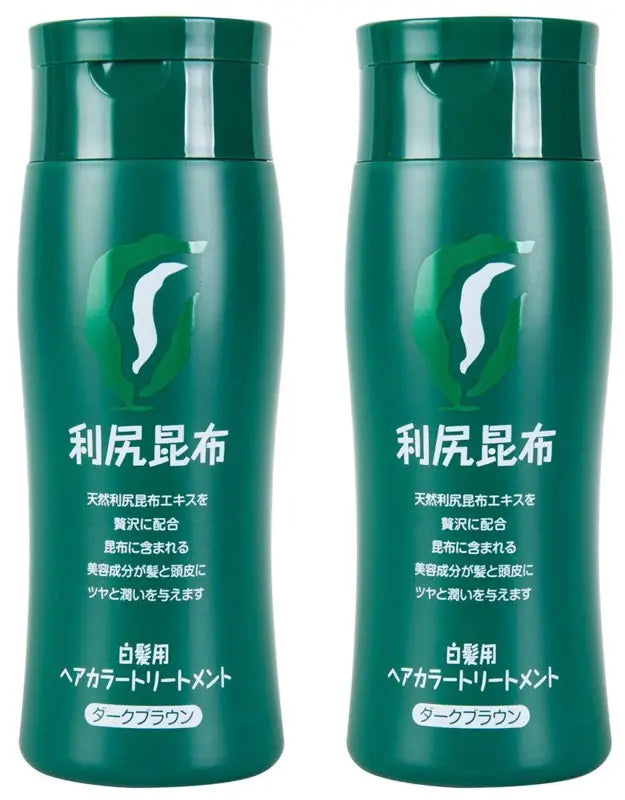 Pure Rishiri Kelp Hair Color Treatment Gray Dye Dark Brown Japan 200Gx2 4582142694027