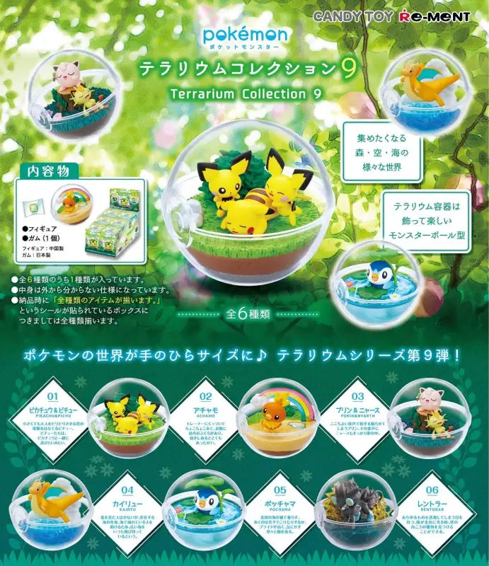 RE-MENT Pokemon Terrarium Collection Vol.9 6 Pcs Box