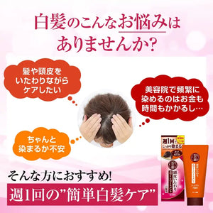 Rohto 50 Megumi Aging Care Scalp Color Treatment Dark Brown 150g - Hair