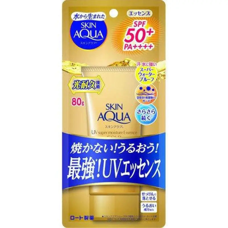 Rohto SKIN AQUA Super Moisture Essence Gold 80g SPF50 + PA + + + + - Sunscreen