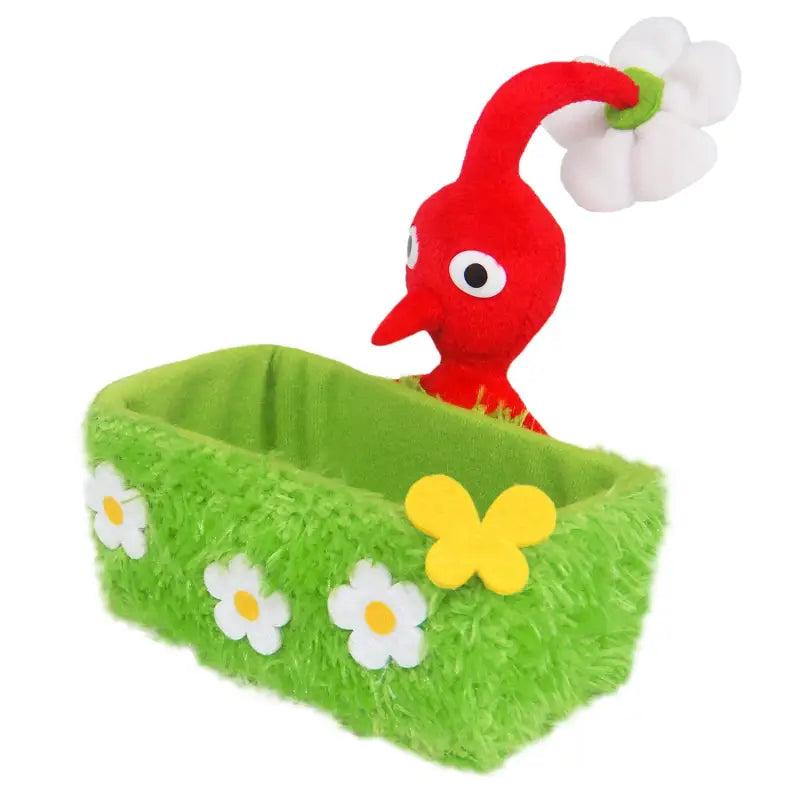 SAN-EI Pikmin Accessory Case Plush Doll Red Grass