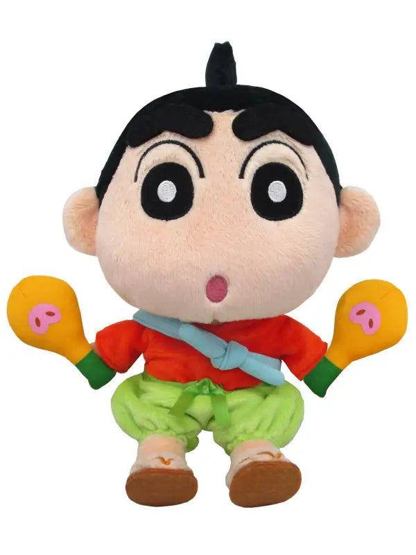 SAN-EI Sn27 Crayon Shinchan Plush Doll Transform Shincahn Maracas Tjn