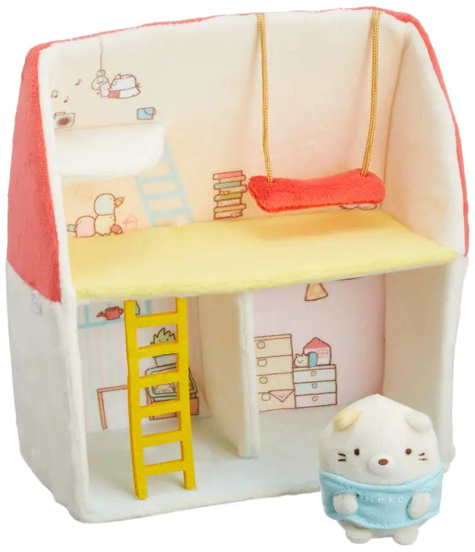 SAN-X Plush Doll Sumikko Gurashi 2 Story House With Cat Tjn