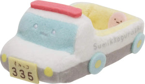 SAN-X Sumikko Gurashi Oshigoto-Gokko Series Hand Sized Plush Doll Set Police Car And Shirokuma Man