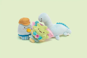 SAN-X Sumikko Gurashi Oshigoto-Gokko Series Hand Sized Plush Doll Set Bouquet And Tokage Flower Shop