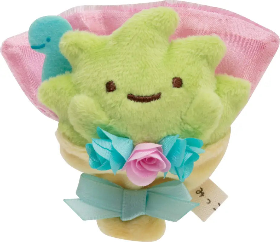 SAN-X Sumikko Gurashi Oshigoto-Gokko Series Hand Sized Plush Doll Set Bouquet And Tokage Flower Shop