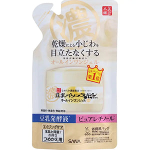 Sana Nameraka Honpo Soy Isoflavone & Retinol Wrinkle Care Gel Cream 100g [refill] - Anti - Aging Skincare