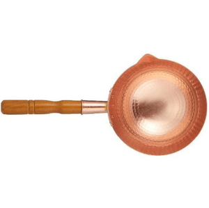 Marushin Hammered Copper Saucepan 6L φ27cm in kitchen setting, perfect for daily cooking tasks