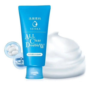 Senka All Clear Double W Face Wash & Makeup Remover 120ml - Japanese Skincare