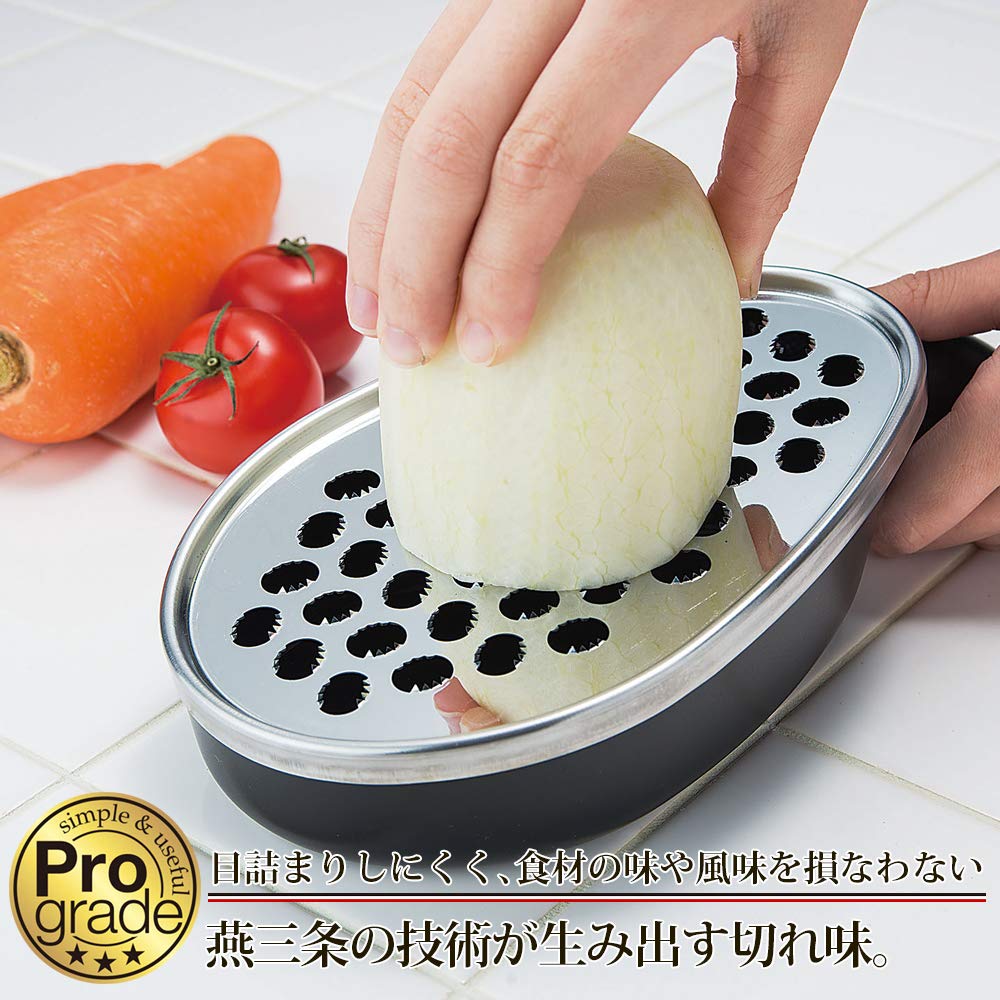 Shimomura Kougyou Professional Grade Grater Made In Japan - Grate Radish Black Pgs - 11 Niigata Tsubamesanjo