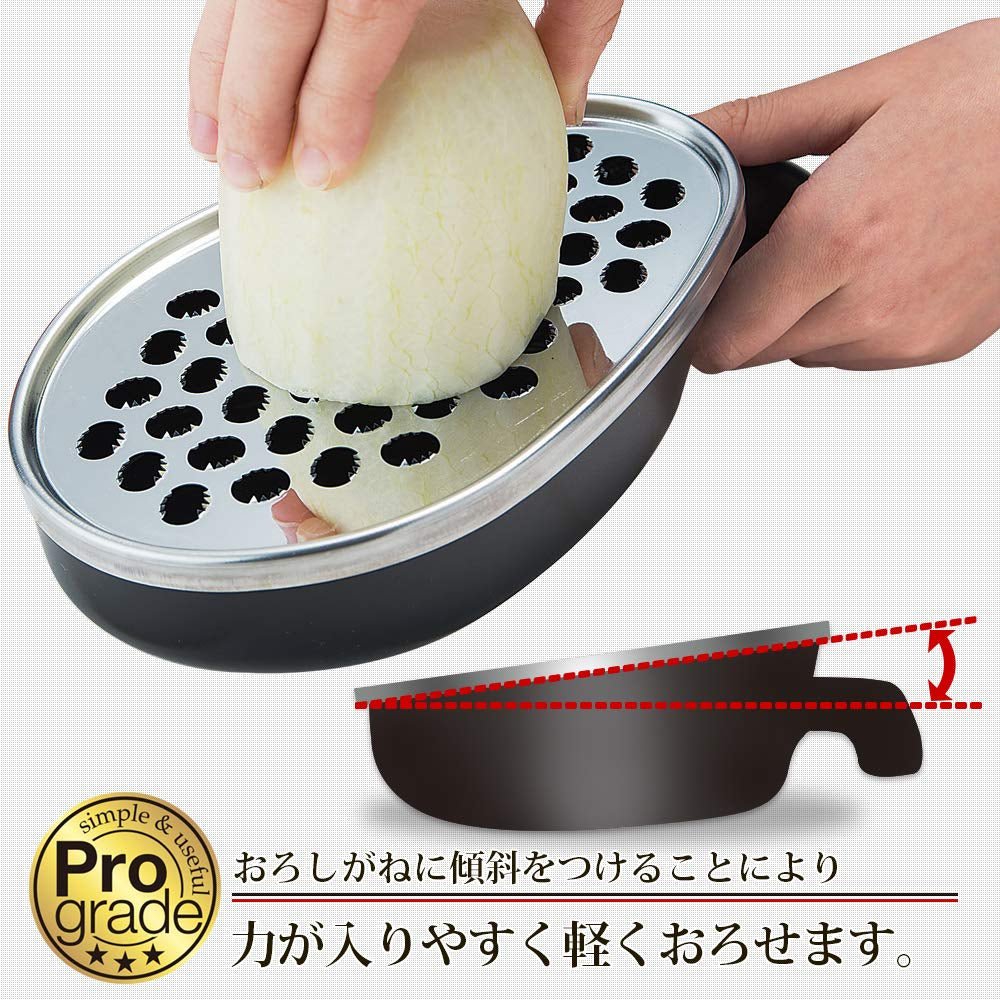 Shimomura Kougyou Professional Grade Grater Made In Japan - Grate Radish Black Pgs - 11 Niigata Tsubamesanjo