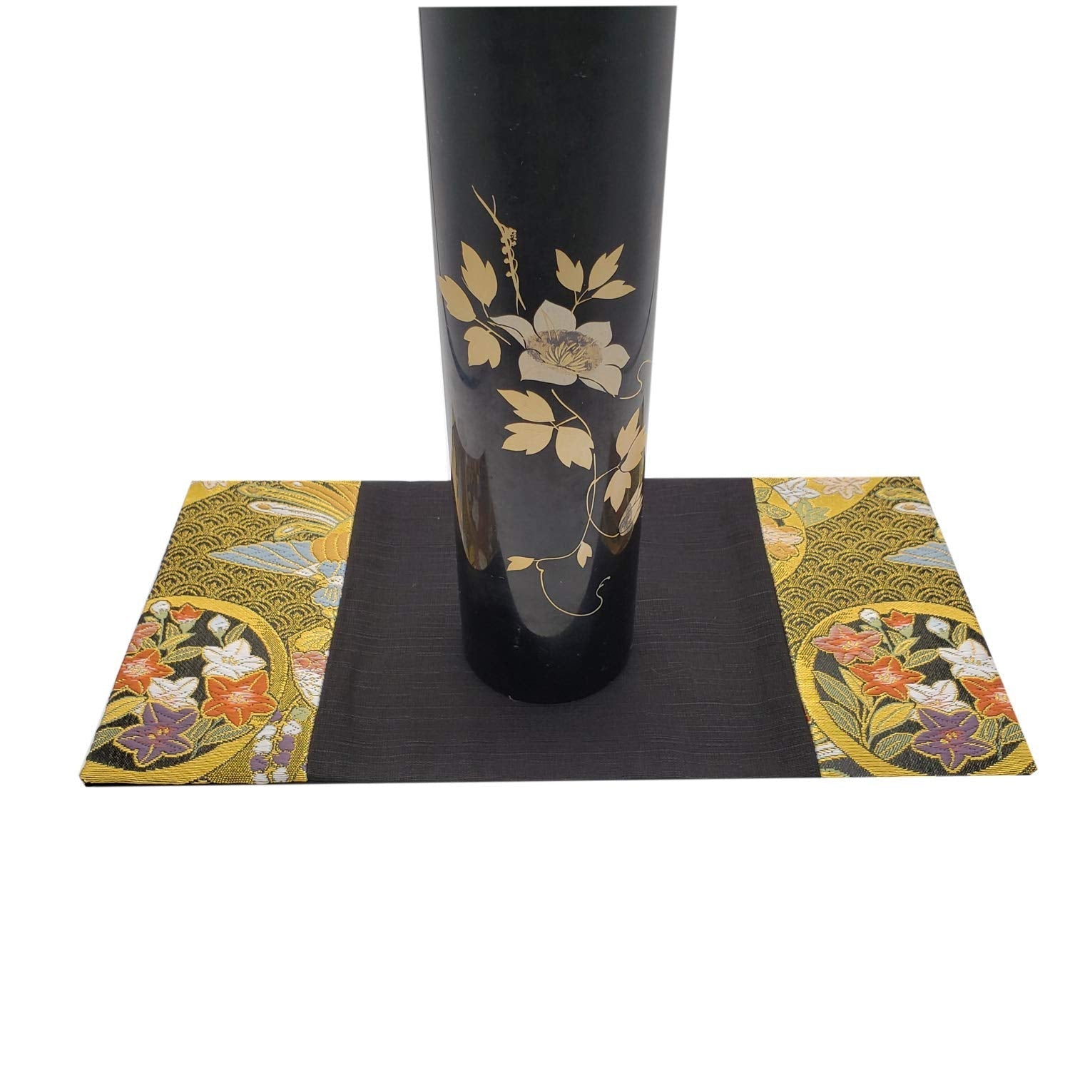 Shinsendo Japanese - Style Vase Mat Figurine Incense Burner - Ideal For Japanese - Style Rooms Textured Like An Obi Asuka