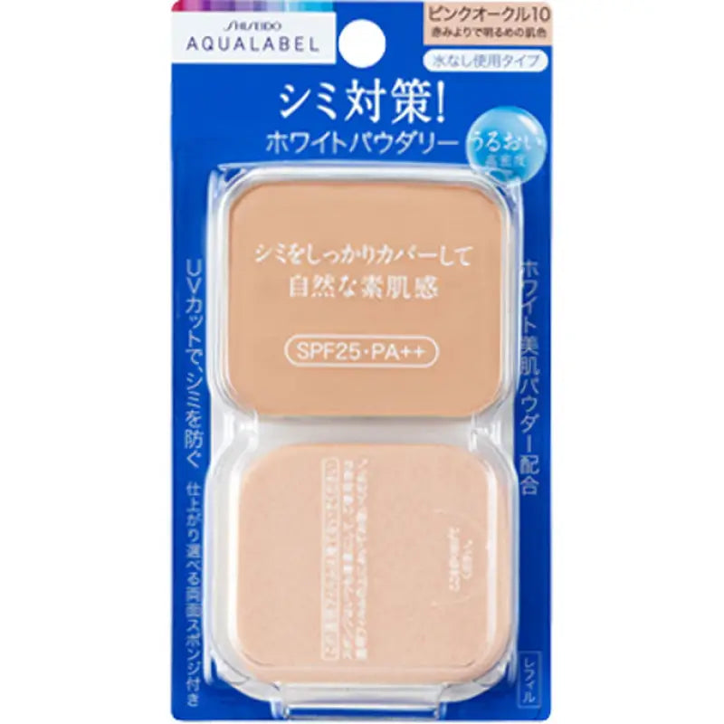Shiseido Aqua Label White Powder Powdery Pink Ocher 10 SPF25/ PA + + 11.5g [refill] - Makeup
