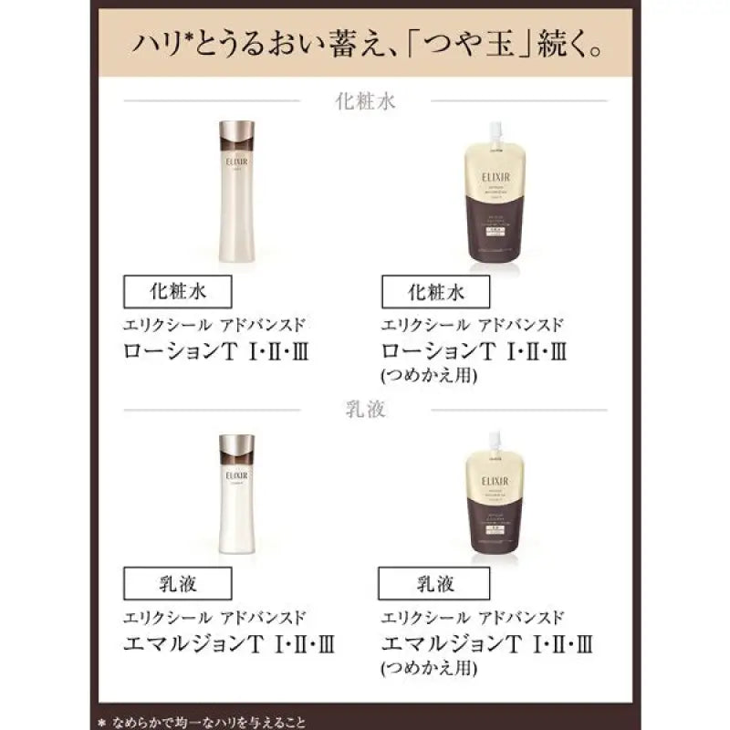 Shiseido Elixir Advanced Emulsion T II Moist [refill] 110ml - Moisturizing Aging Care Skincare