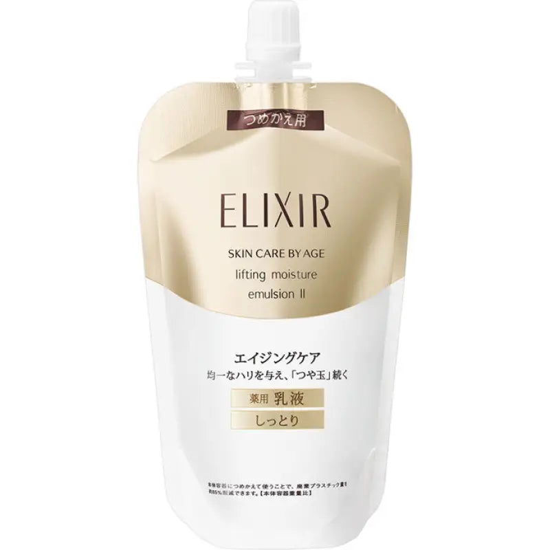 Shiseido Elixir Lifting Moisture Emulsion II Enriched Moist Type 110ml [refill] - Japanese Skincare