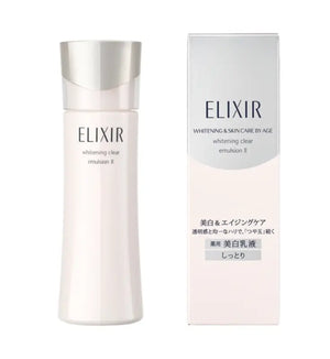 Shiseido Elixir White Clear Emulsion II (Moist) 130ml - Japanese Skin Revitalizing & Whitening Care Skincare