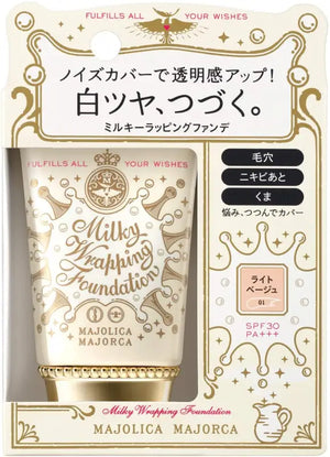 Shiseido Majolica Majorca Milky Wrapping Foundation 01 Light Beige SPF30 PA + + + 30g - Skincare