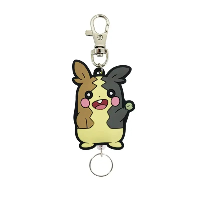 SK JAPAN Pokemon Rubber Reel Keychain Morpeko Full Belly Mode