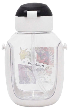 Skater 530Ml Pokemon Straw Water Bottle W/ One Push - Japan