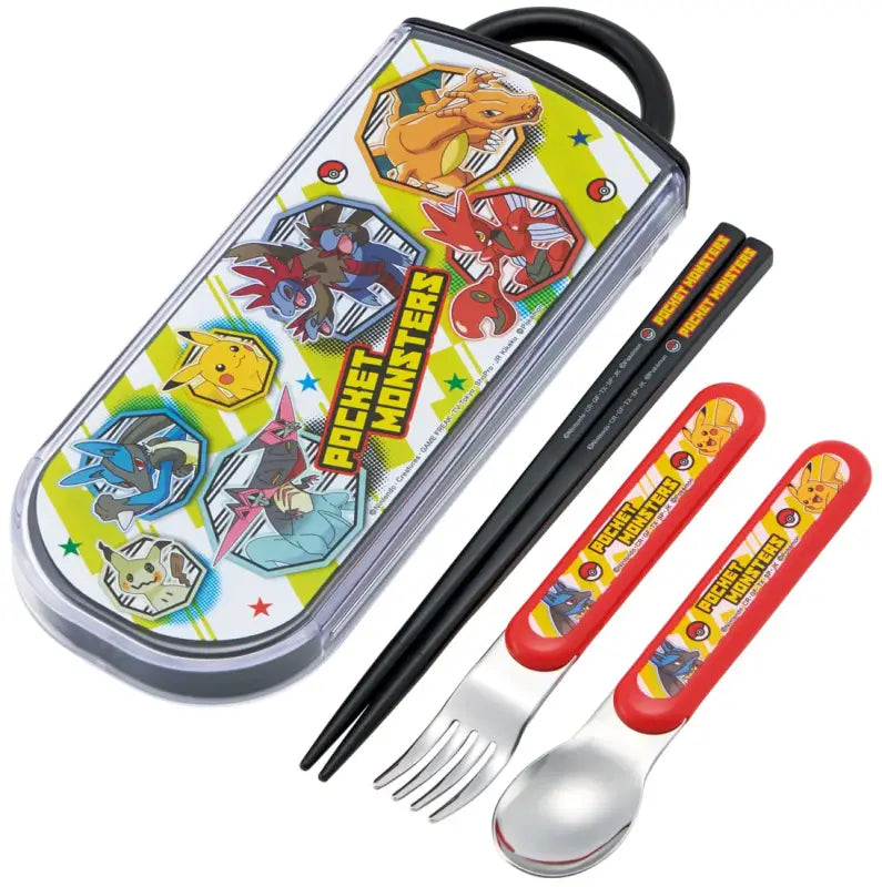 Skater Children&S Antibacterial Trio Set Chopsticks Spoon Fork Pokemon 23 Made In Japan Tacc2Ag-A