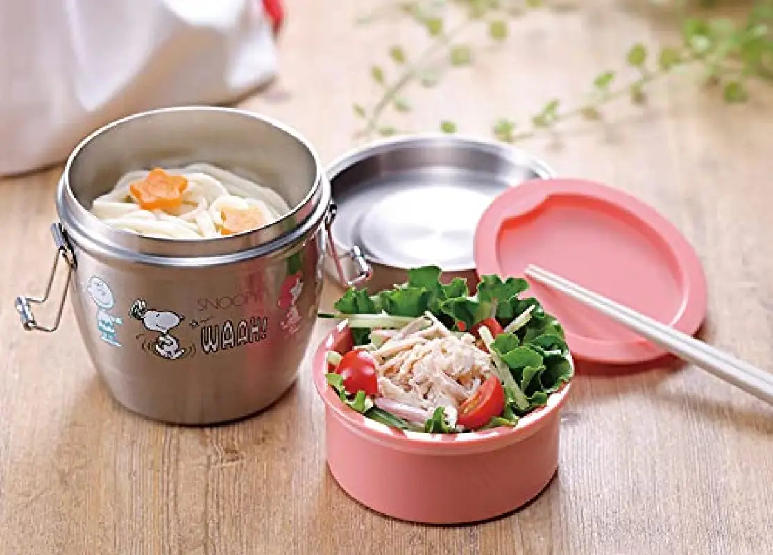 Skater Japan Insulated Bento Box Bowl Type Stainless Steel Snoopy 550Ml Stlbd6Ag