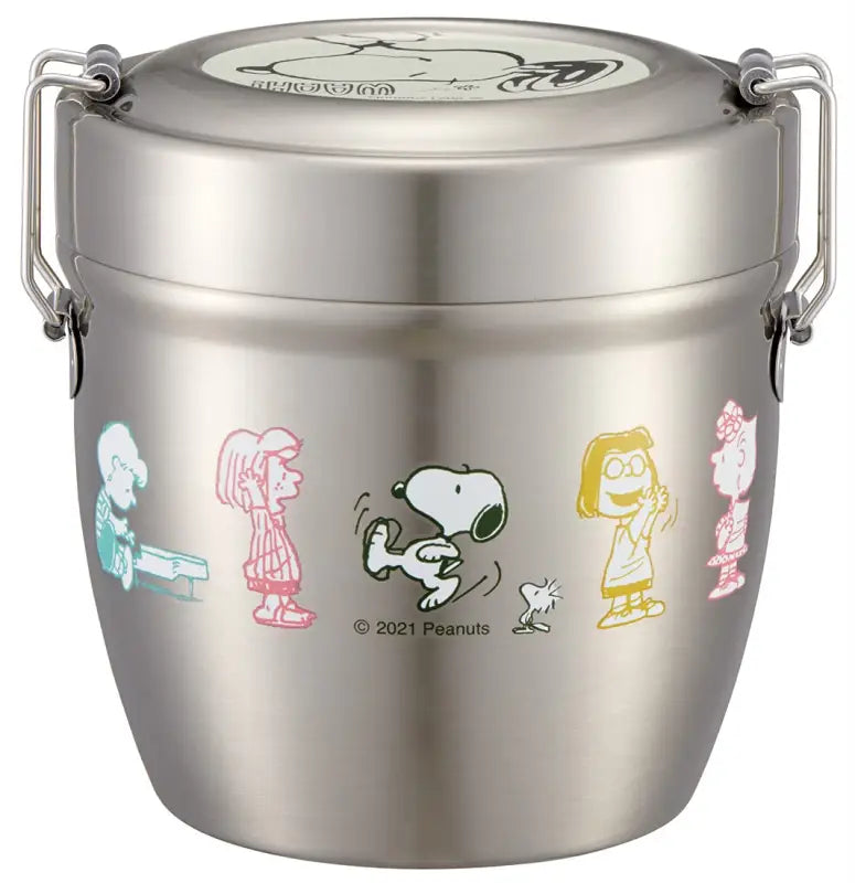 Skater Japan Insulated Bento Box Bowl Type Stainless Steel Snoopy 550Ml Stlbd6Ag