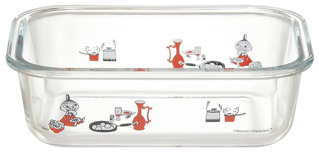 Skater Moomin Kitchen 650Ml Heat - Resistant Glass Storage Container With 4 - Point Lock Lid Valve - Japan