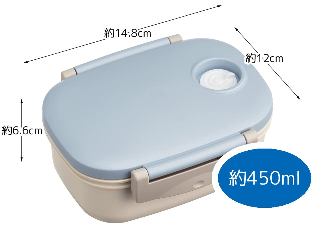 Skater Vacuum Bento Box Storage Container Blue Japan 450Ml Mpp3N - A