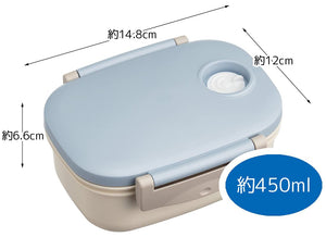 Skater Vacuum Bento Box Storage Container Blue Japan 450Ml Mpp3N - A